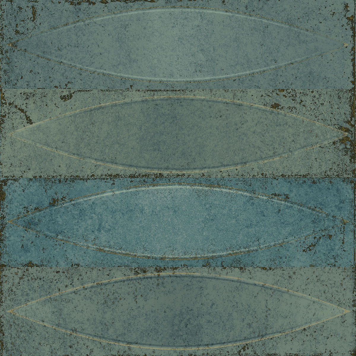 Shield Aqua Embossed Gloss Tile