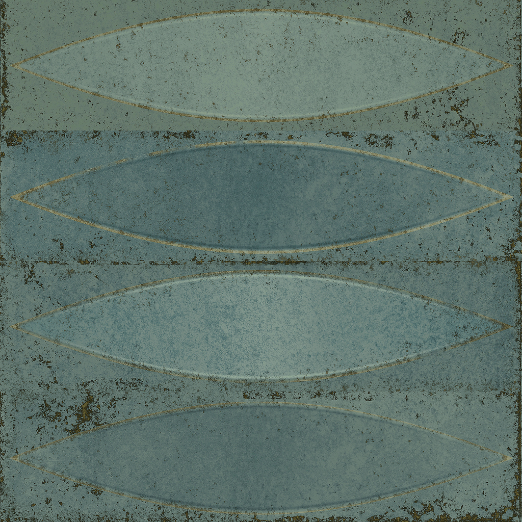Shield Aqua Embossed Gloss Tile