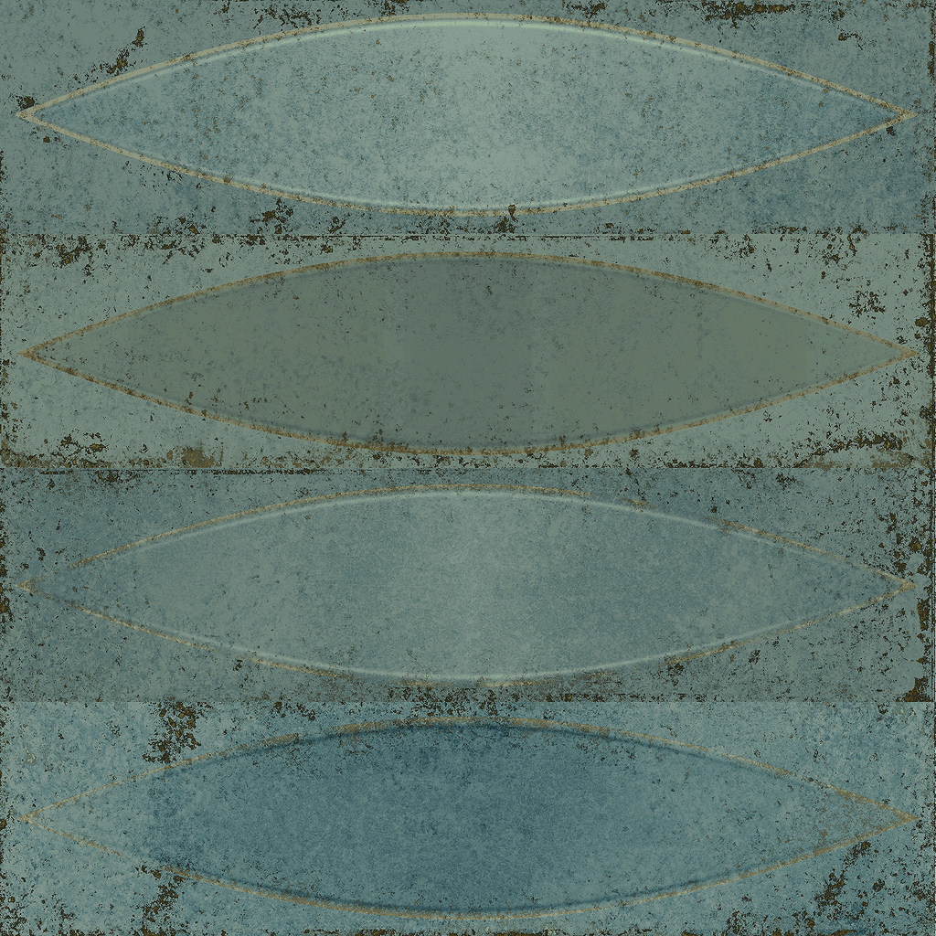 Shield Aqua Embossed Gloss Tile