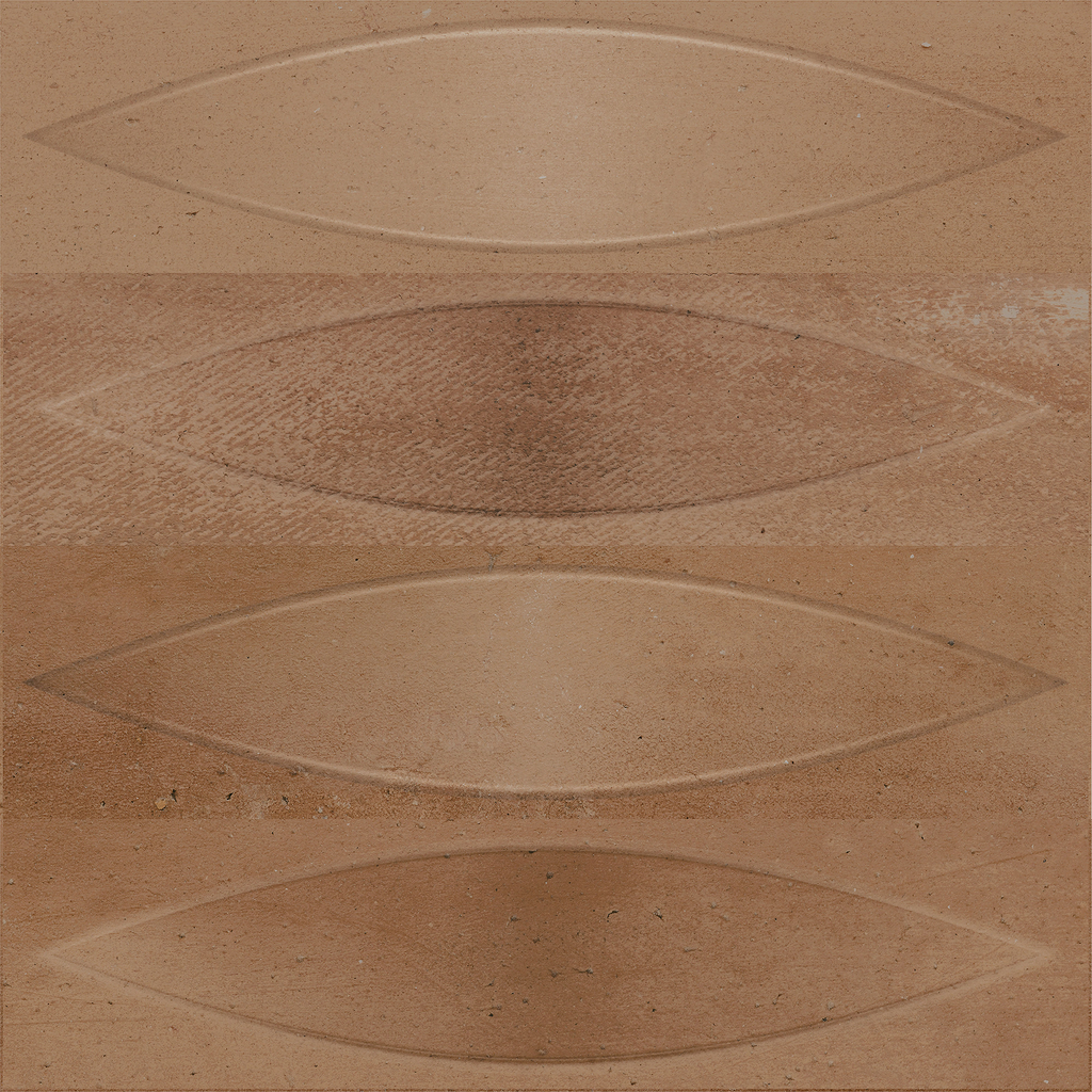 Elouera Shield Copper Embossed Matt Tile