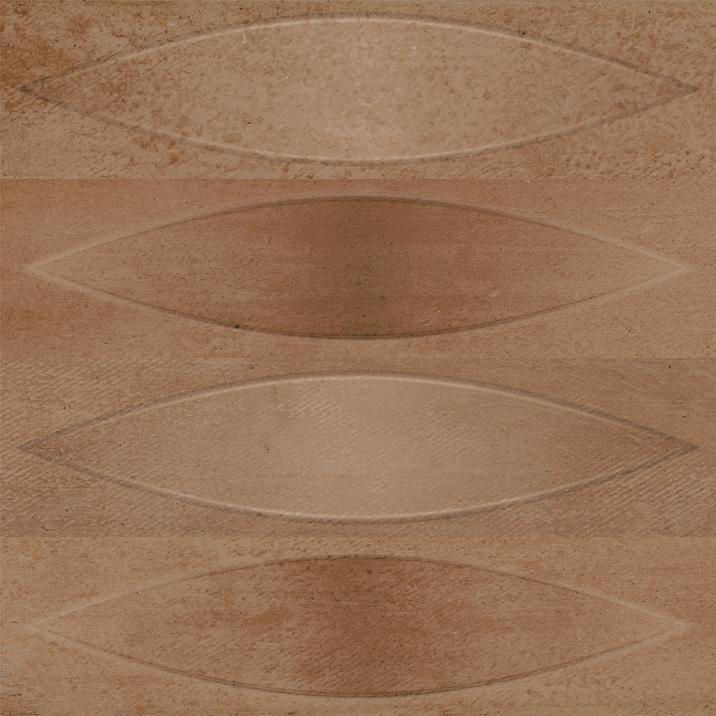 Shield Copper Embossed Matt Tile