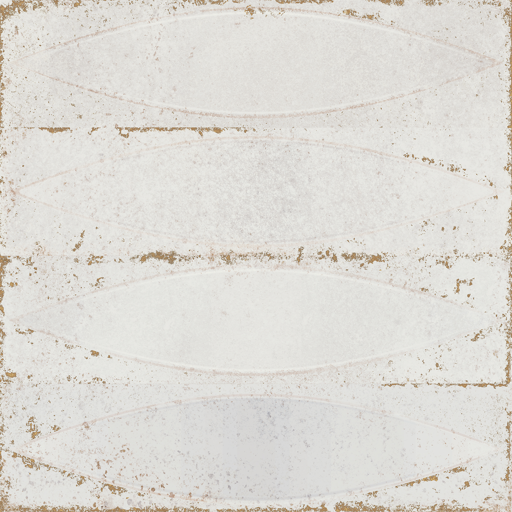 Shield White Embossed Gloss Tile