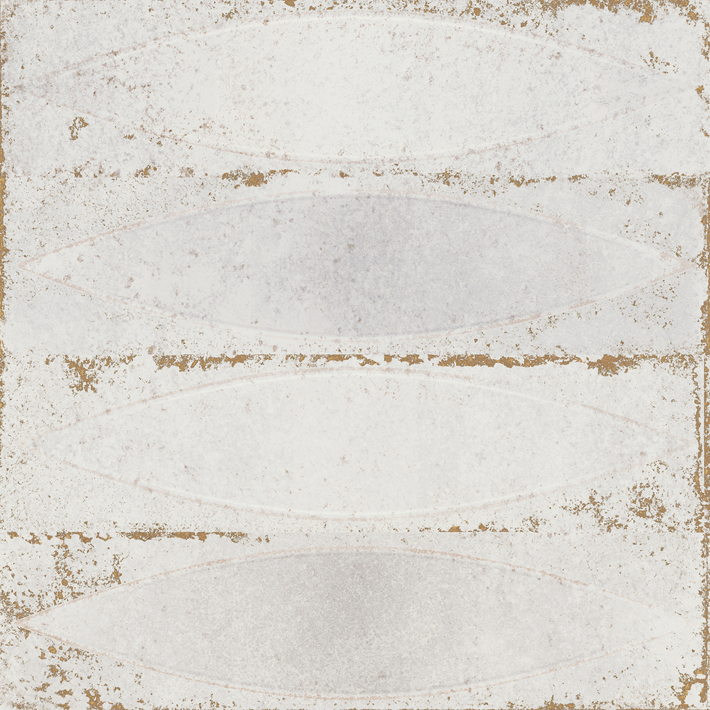 Shield White Embossed Gloss Tile