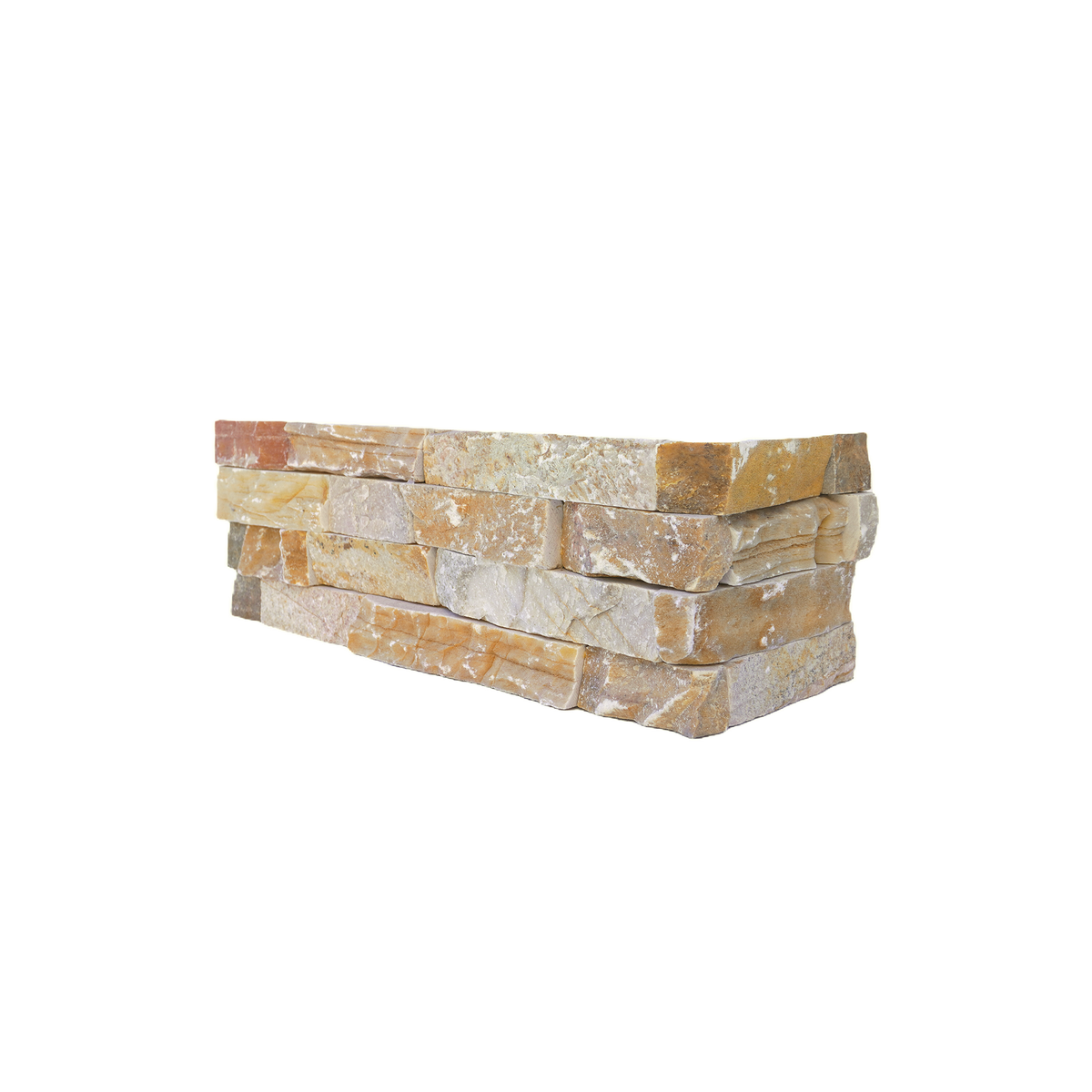 Natural Slate Chunky Golden Yellow Structured Corner (Pack of 4)