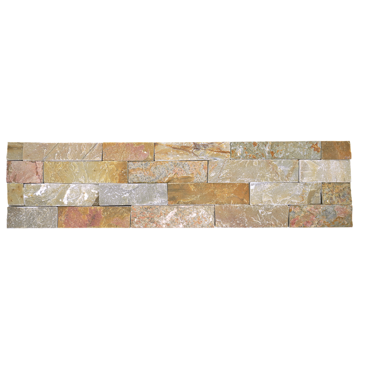 Natural Slate Chunky Golden Yellow Structured Panel (Pack of 4)