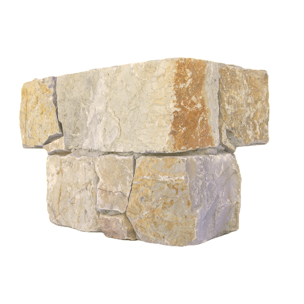Natural Limestone Gold Structured Corner (Pack of 2)