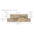 Natural Quartz Jasper Structured Panel (Pack of 3)