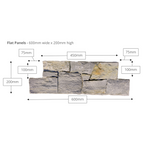 Natural Quartz Sapphire Structured Panel (Pack of 3)