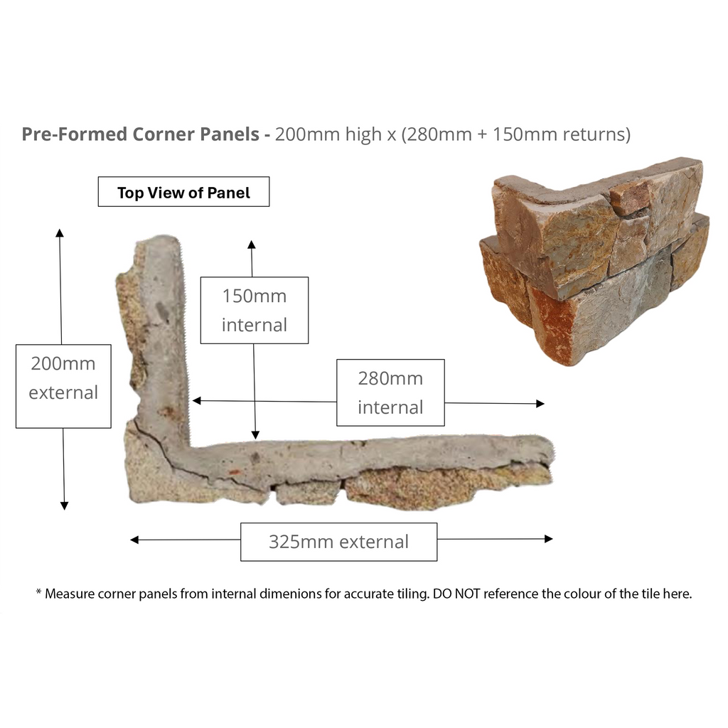 Natural Limestone Silver Structured Corner (Pack of 2)