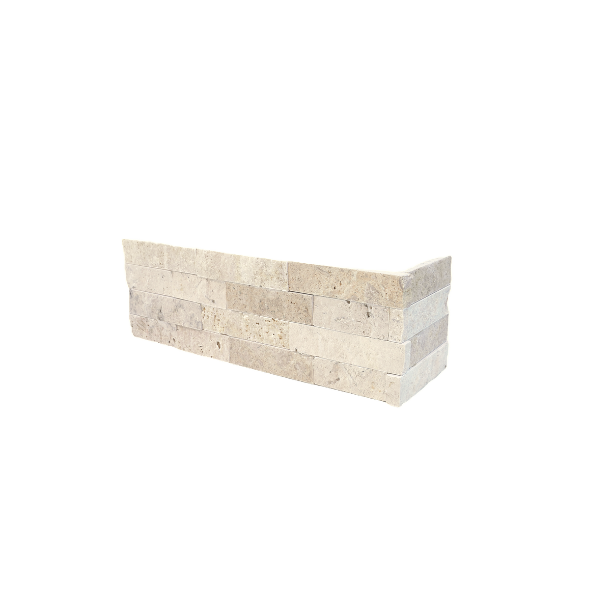 Natural Travertine Beige Structured Corner (Pack of 5)