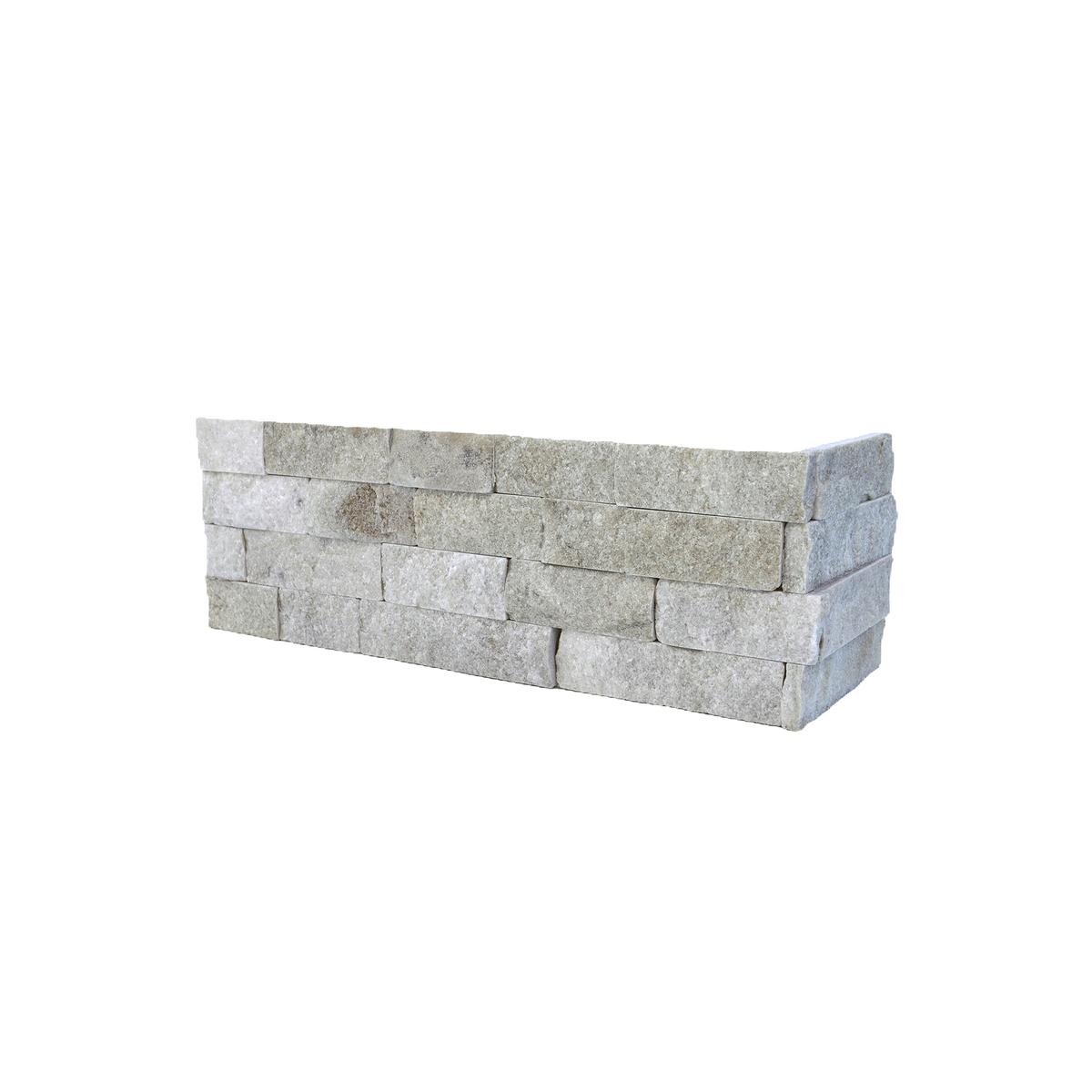 Natural Quartz White Structured Corner (Pack of 5)