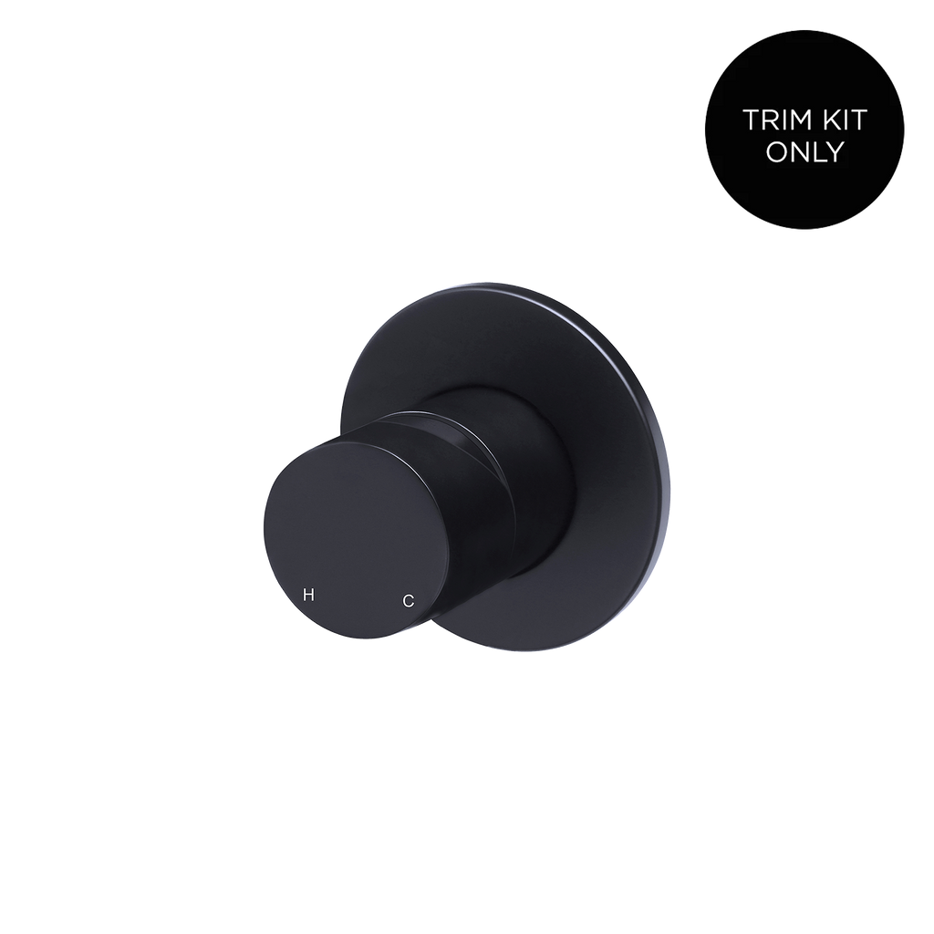 Wall/Shower Mixer Pinless Handle Trim Kit Matte Black