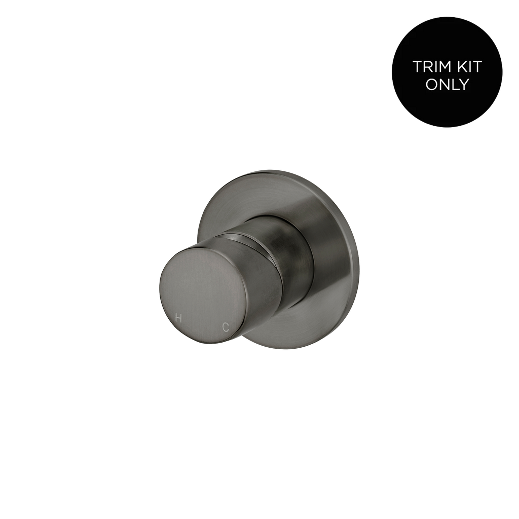 Wall/Shower Mixer Pinless Handle Trim Kit Brushed Gun Metal
