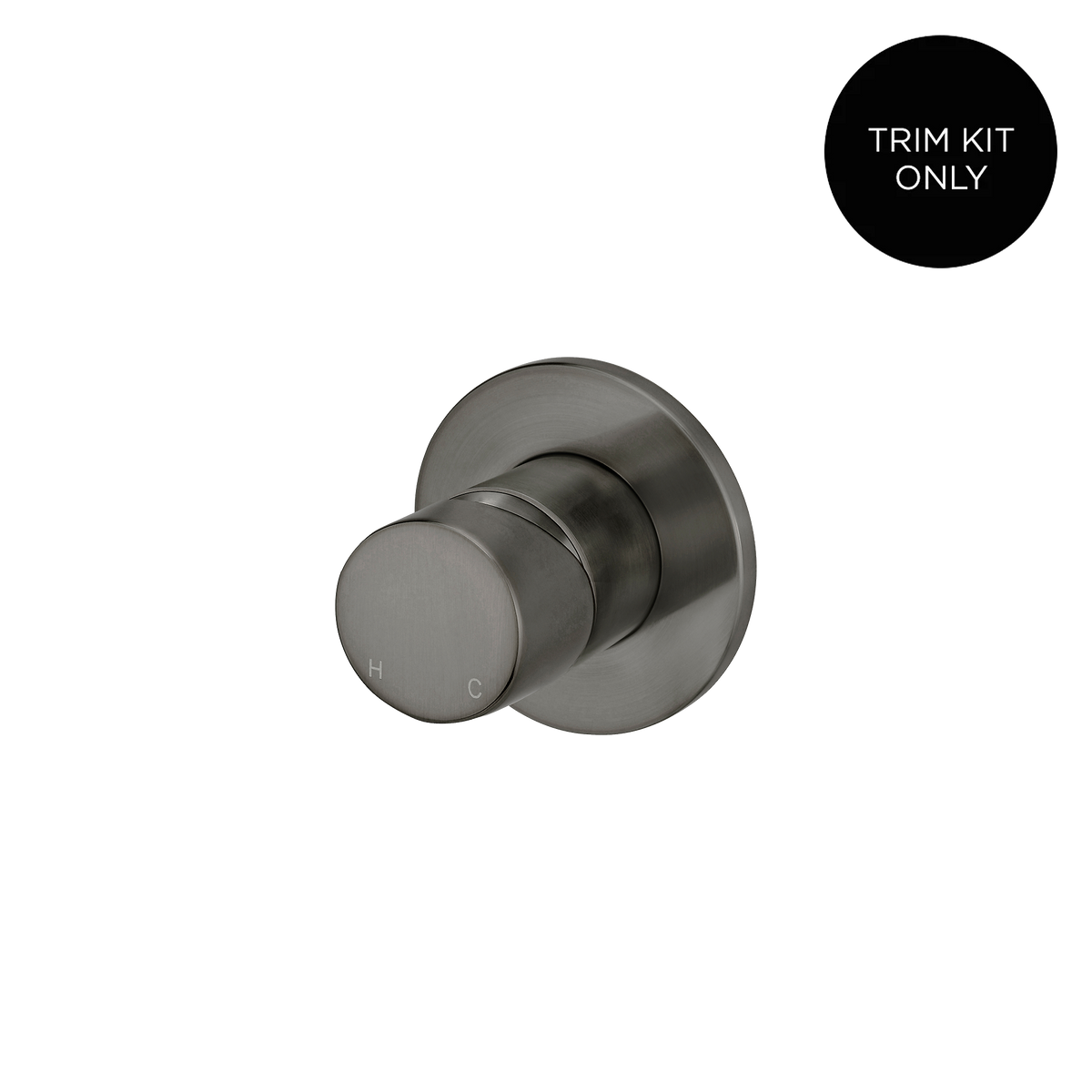Wall/Shower Mixer Pinless Handle Trim Kit Brushed Gun Metal