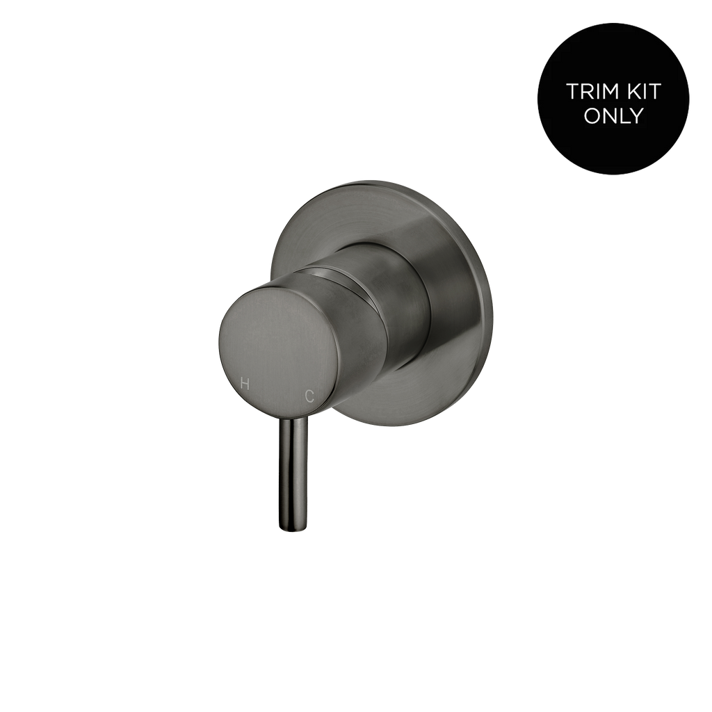 Wall/Shower Mixer Short Pin Trim Kit Brushed Gun Metal