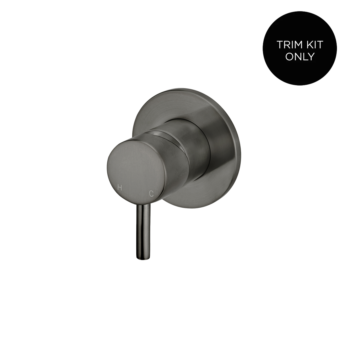 Wall/Shower Mixer Short Pin Trim Kit Brushed Gun Metal