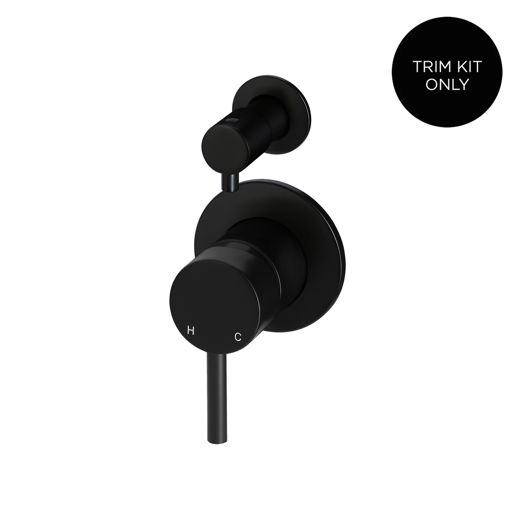 Wall/Shower Diverter Mixer Trim Kit Matte Black