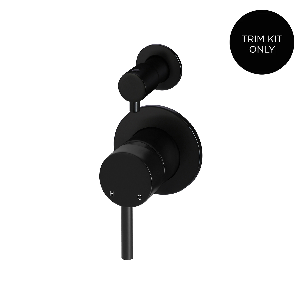 Wall/Shower Diverter Mixer Trim Kit Matte Black