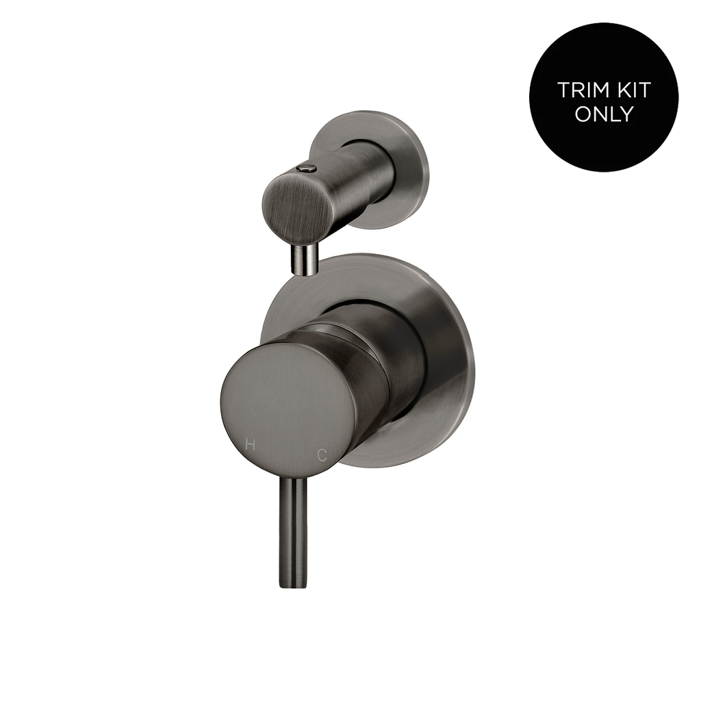 Wall/Shower Diverter MixerTrim Kit Brushed Gun Metal