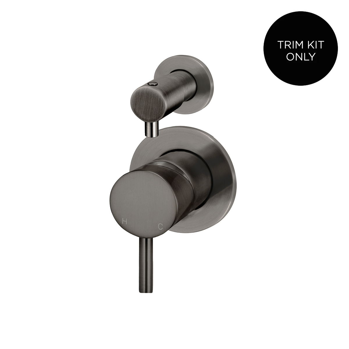 Wall/Shower Diverter MixerTrim Kit Brushed Gun Metal
