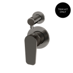 Wall/Shower Diverter Mixer Paddle HandleTrim Kit Brushed Gun Metal