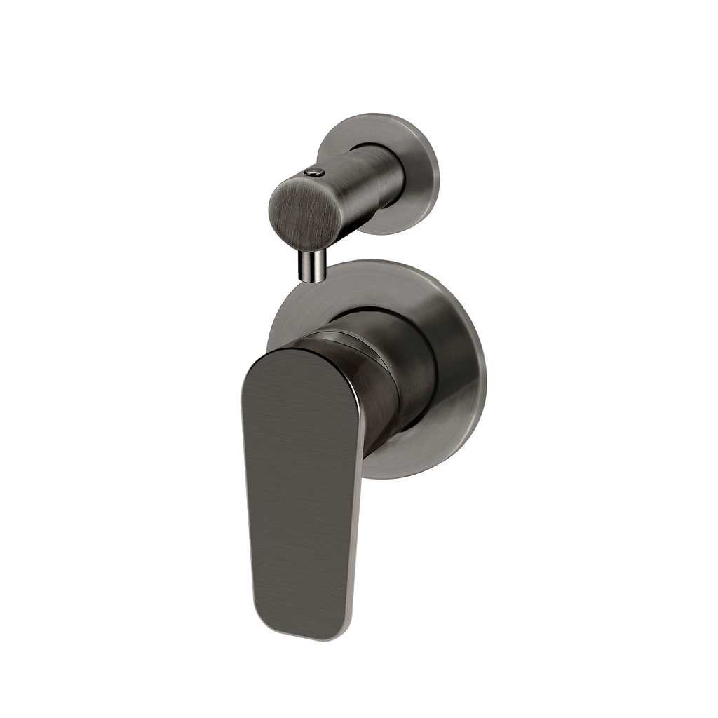 Wall/Shower Diverter Mixer Paddle HandleTrim Kit Brushed Gun Metal