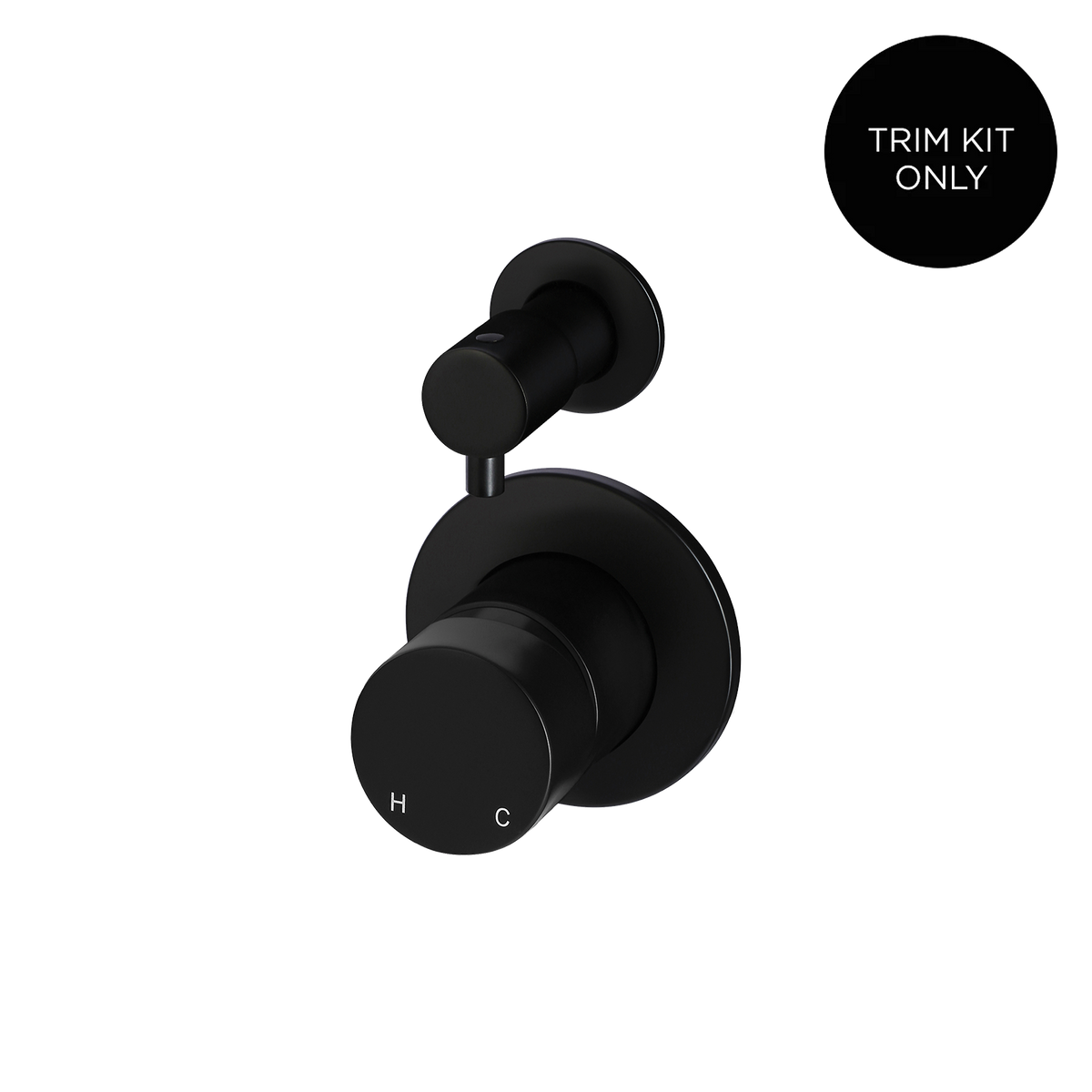 Wall/Shower Diverter Mixer Pinless HandleTrim Kit Matte Black