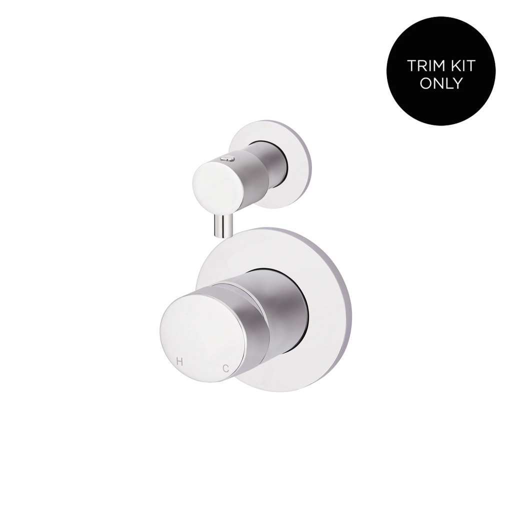 Wall/Shower Diverter Mixer Pinless Handle Trim Kit Chrome