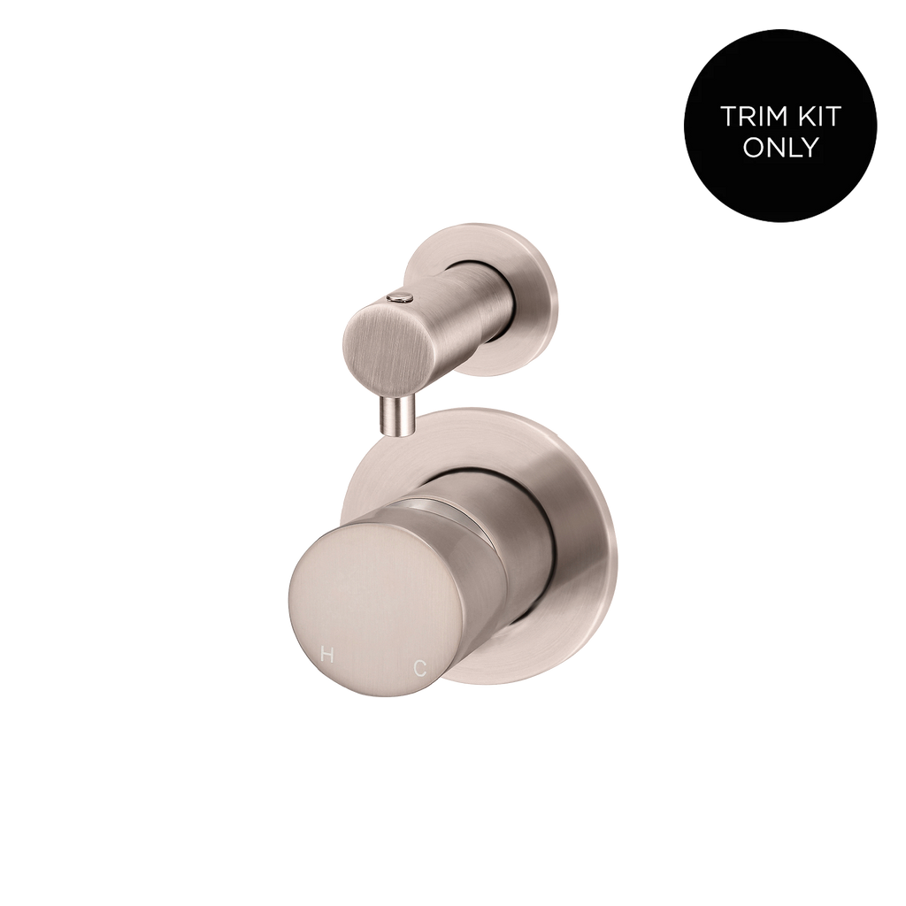 Wall/Shower Diverter Mixer Pinless Handle Trim Kit Champagne