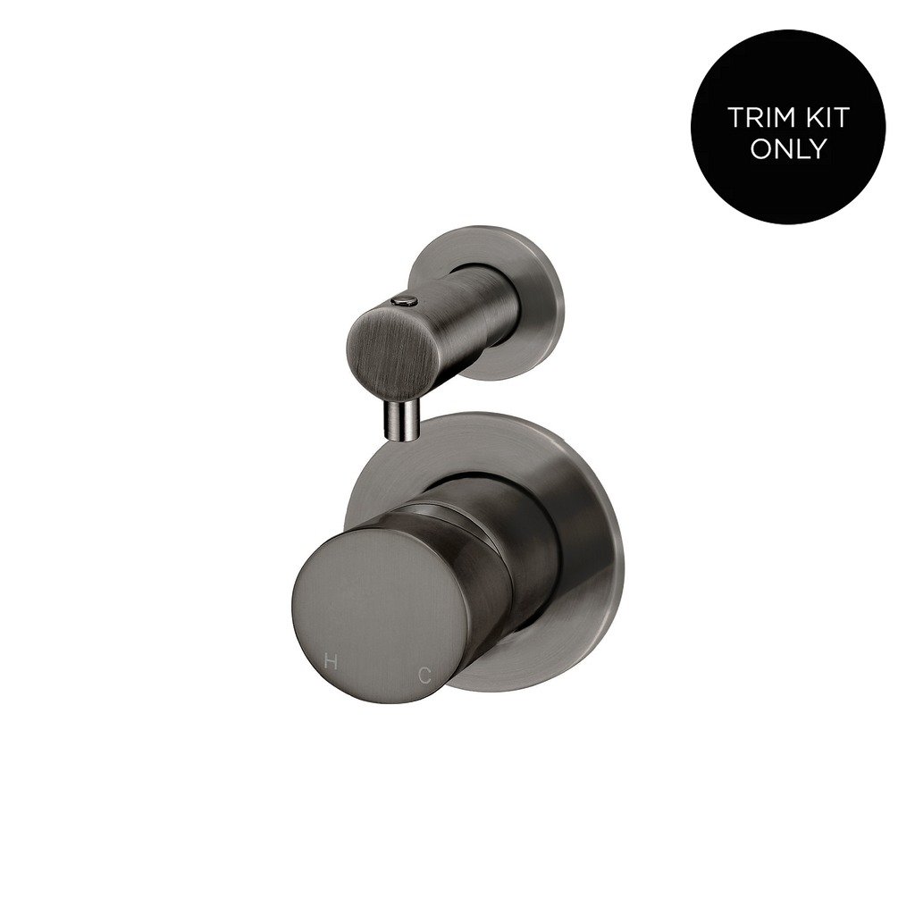 Wall/Shower Diverter Mixer Pinless Handle Trim Kit Gun Metal