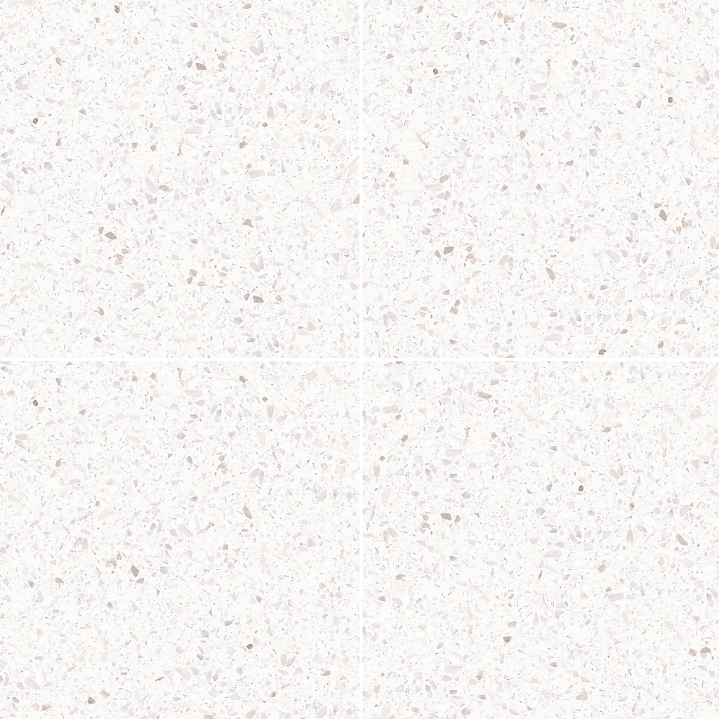 Vicenza Terrazzo Snow White Hilite Textured Tile