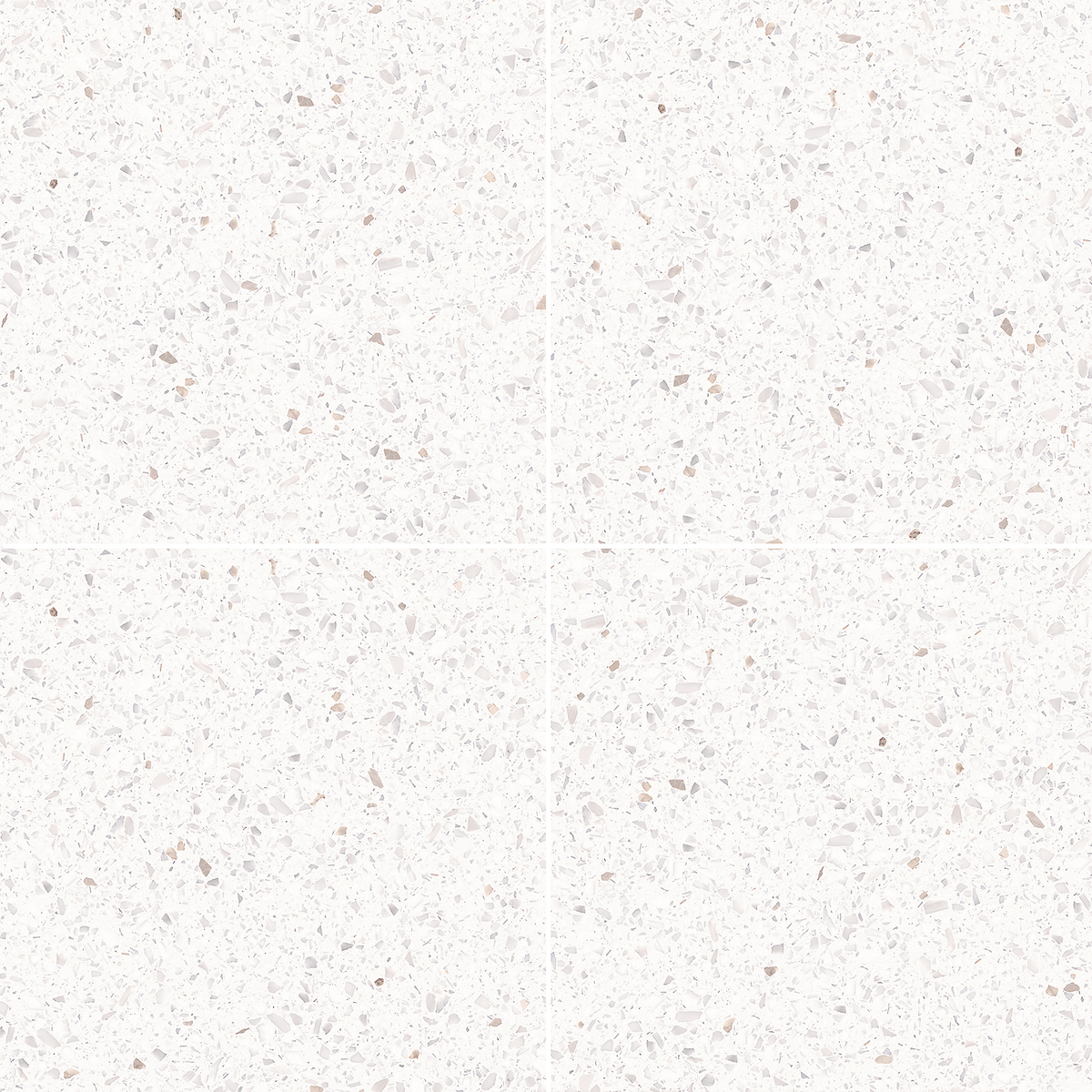 Vicenza Terrazzo Snow White Hilite Textured Tile