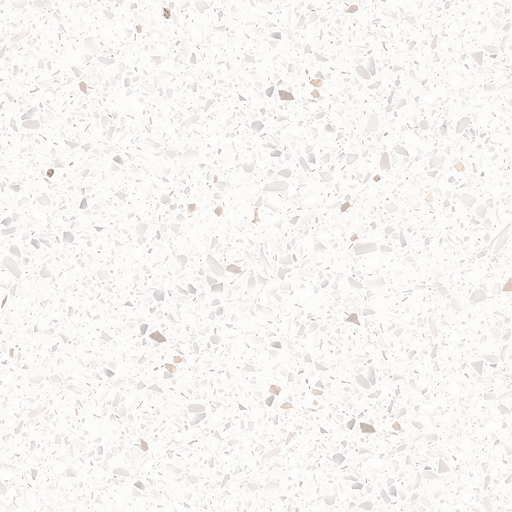 Terrazzo Snow White Hilite Textured Tile