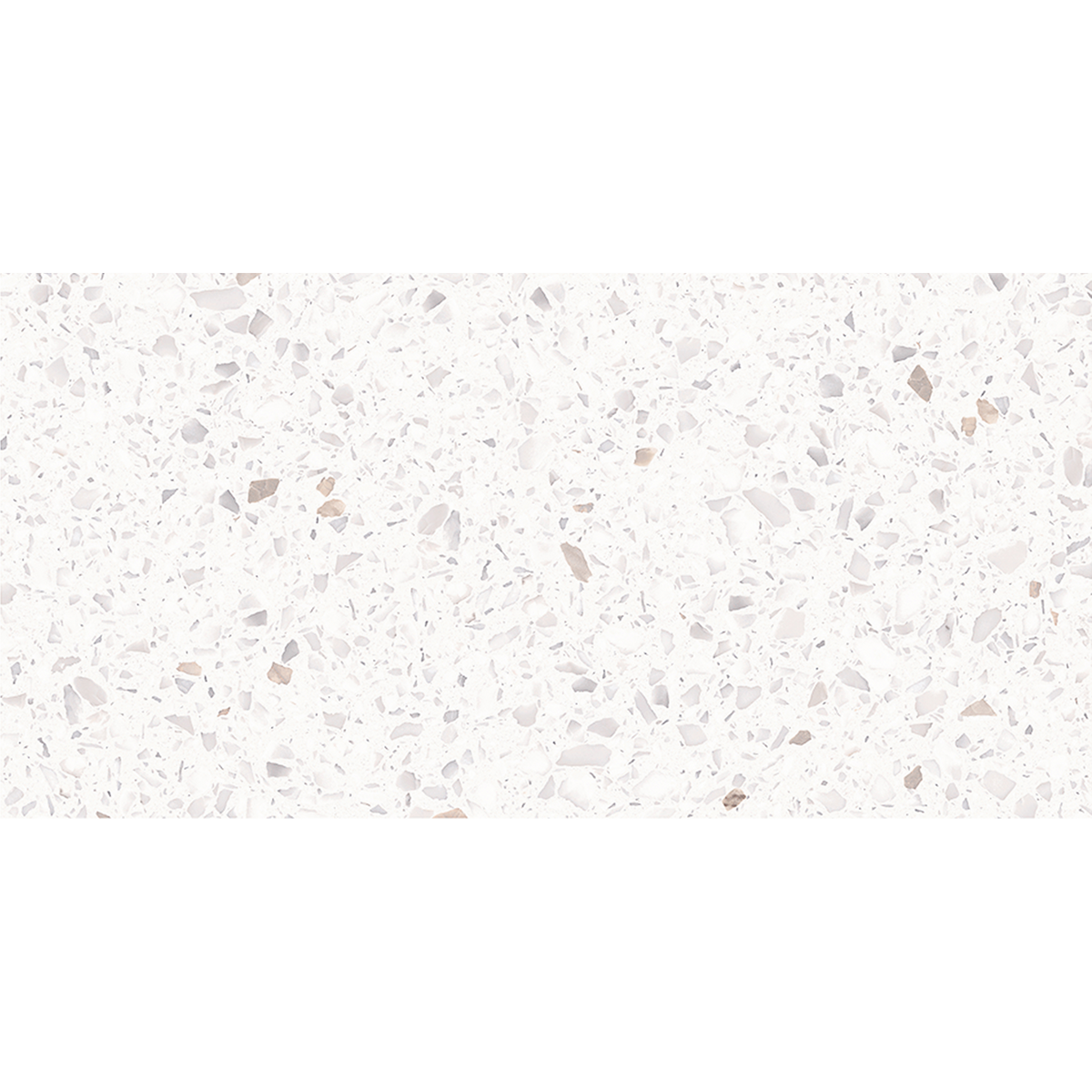 Terrazzo Snow White Hilite Textured Tile