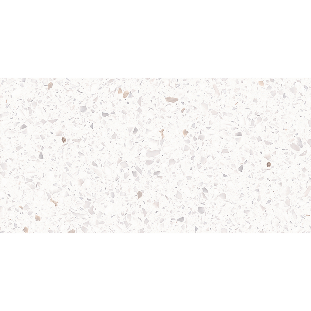 Terrazzo Snow White Hilite Textured Tile