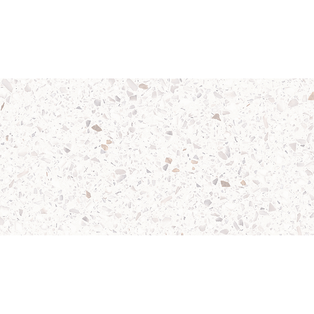 Terrazzo Snow White Hilite Textured Tile