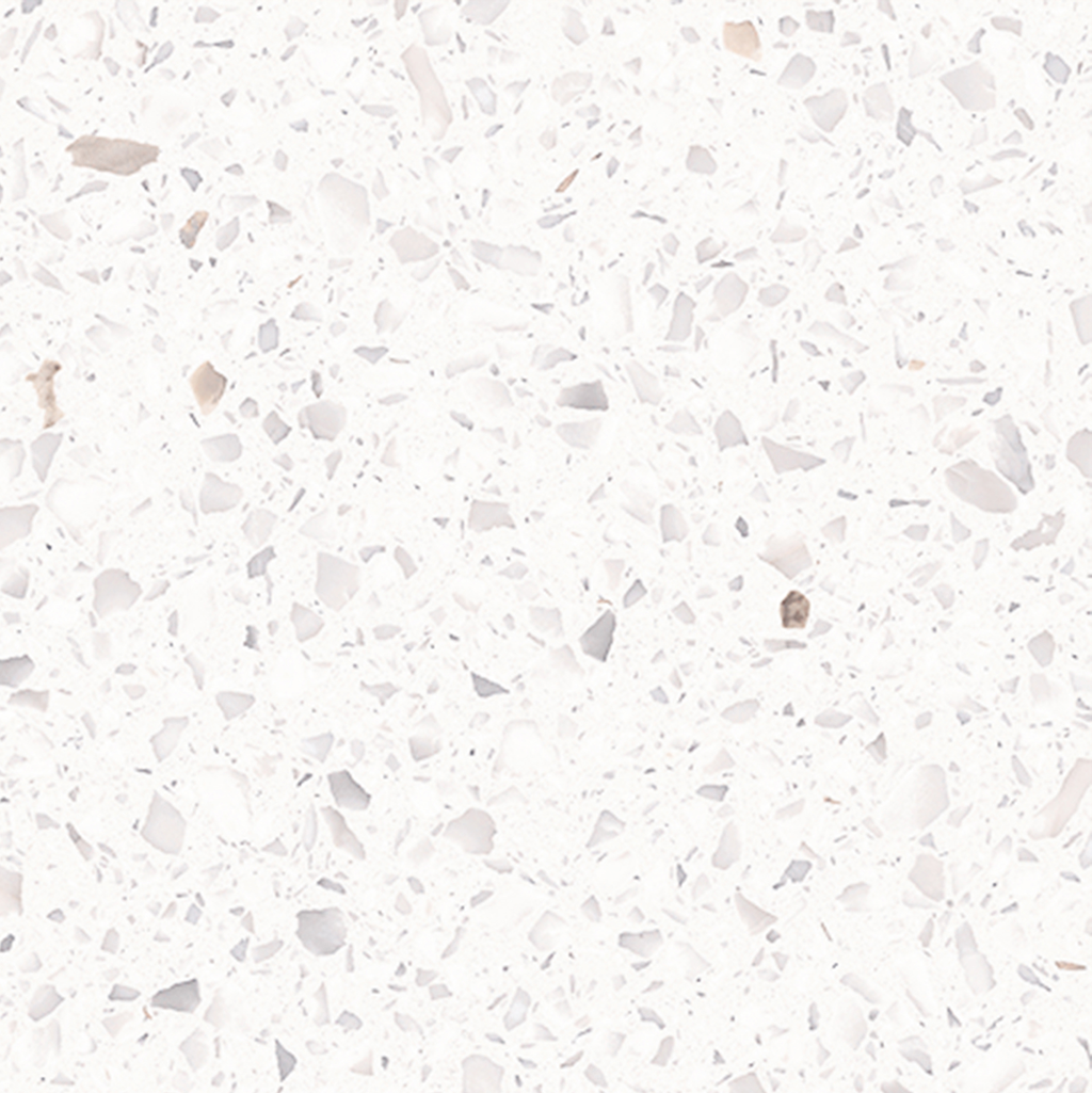 Vicenza Terrazzo Snow White Hilite Textured Tile