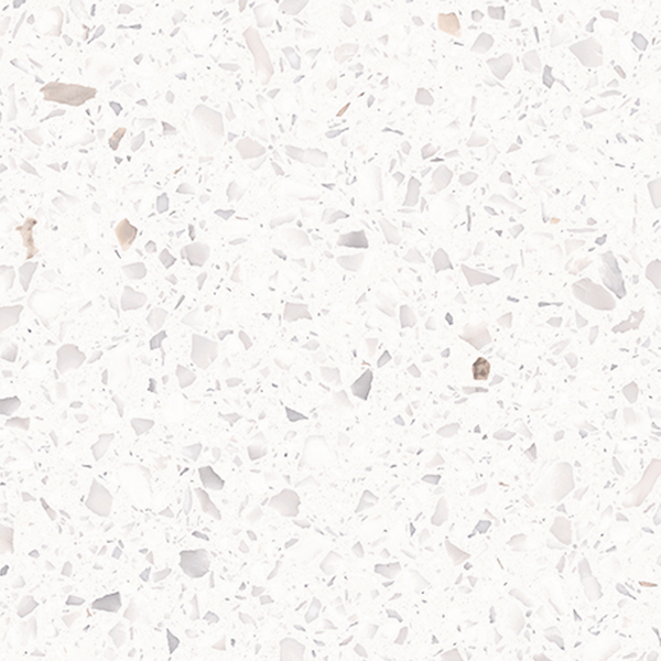 Vicenza Terrazzo Snow White Hilite Textured Tile