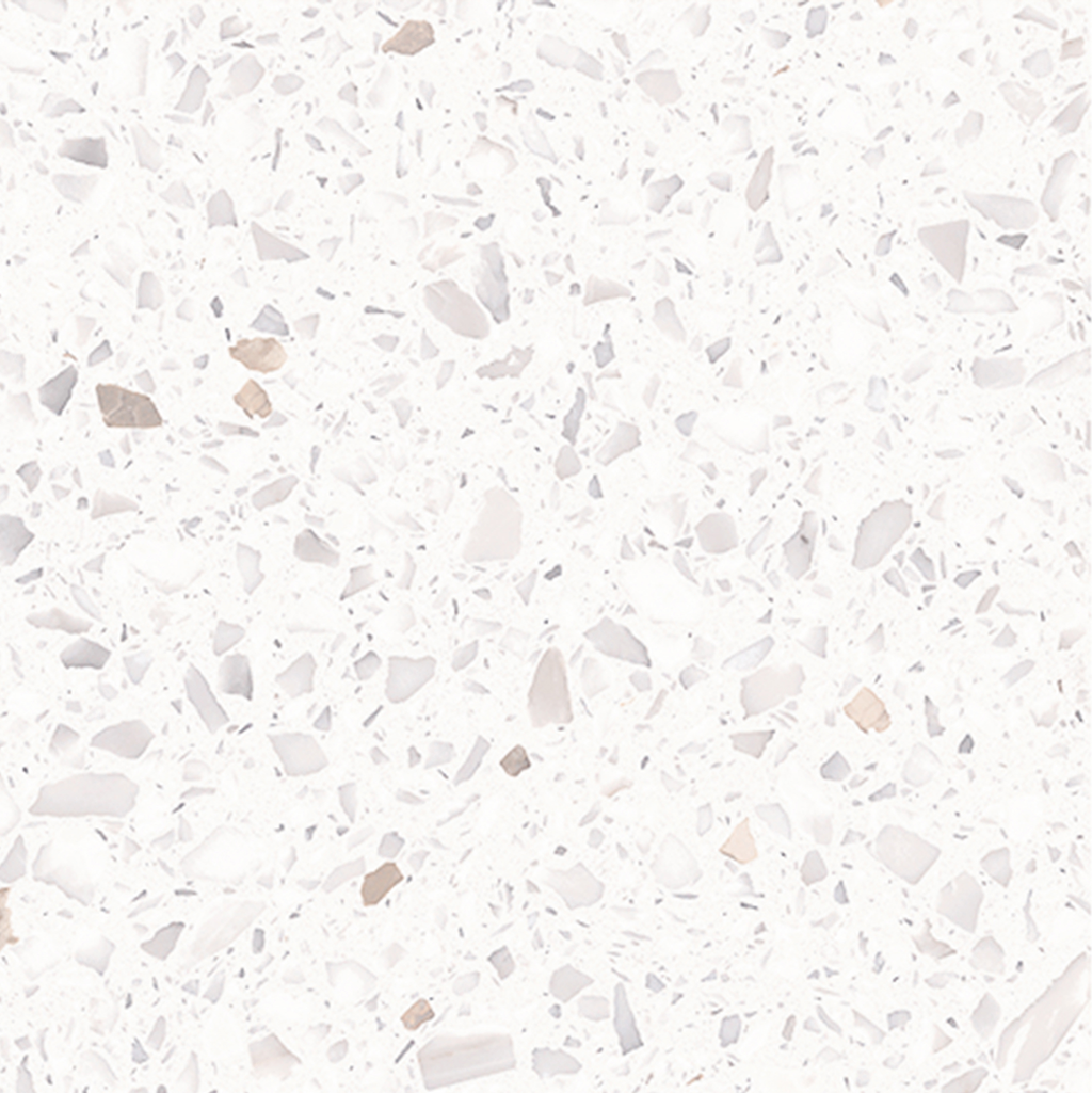 Terrazzo Snow White Hilite Textured Tile