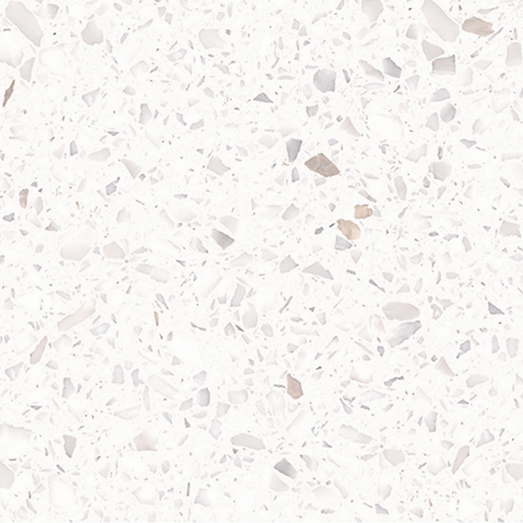 Terrazzo Snow White Hilite Textured Tile
