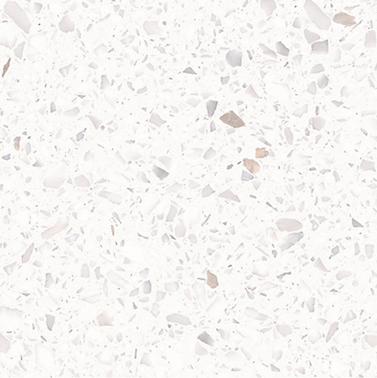 Terrazzo Snow White Hilite Textured Tile