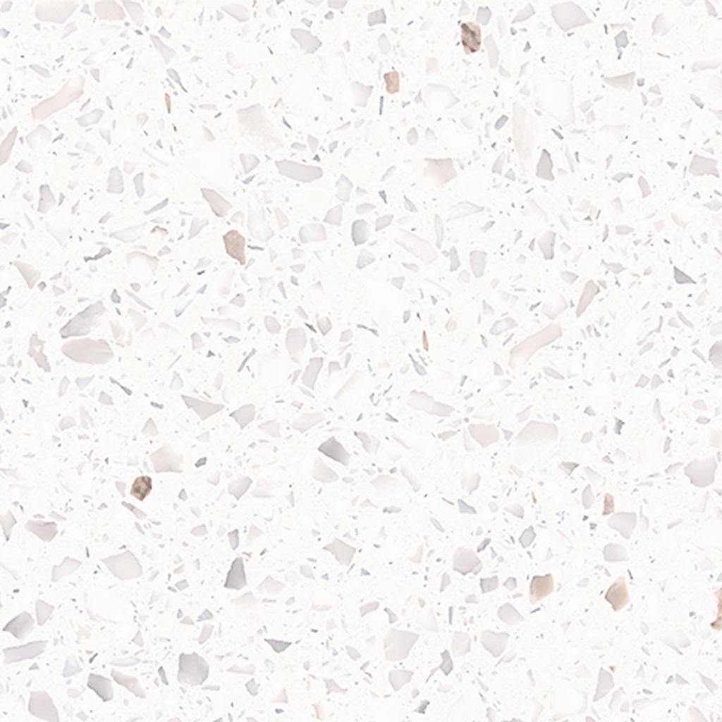 Terrazzo Snow White Hilite Textured Tile