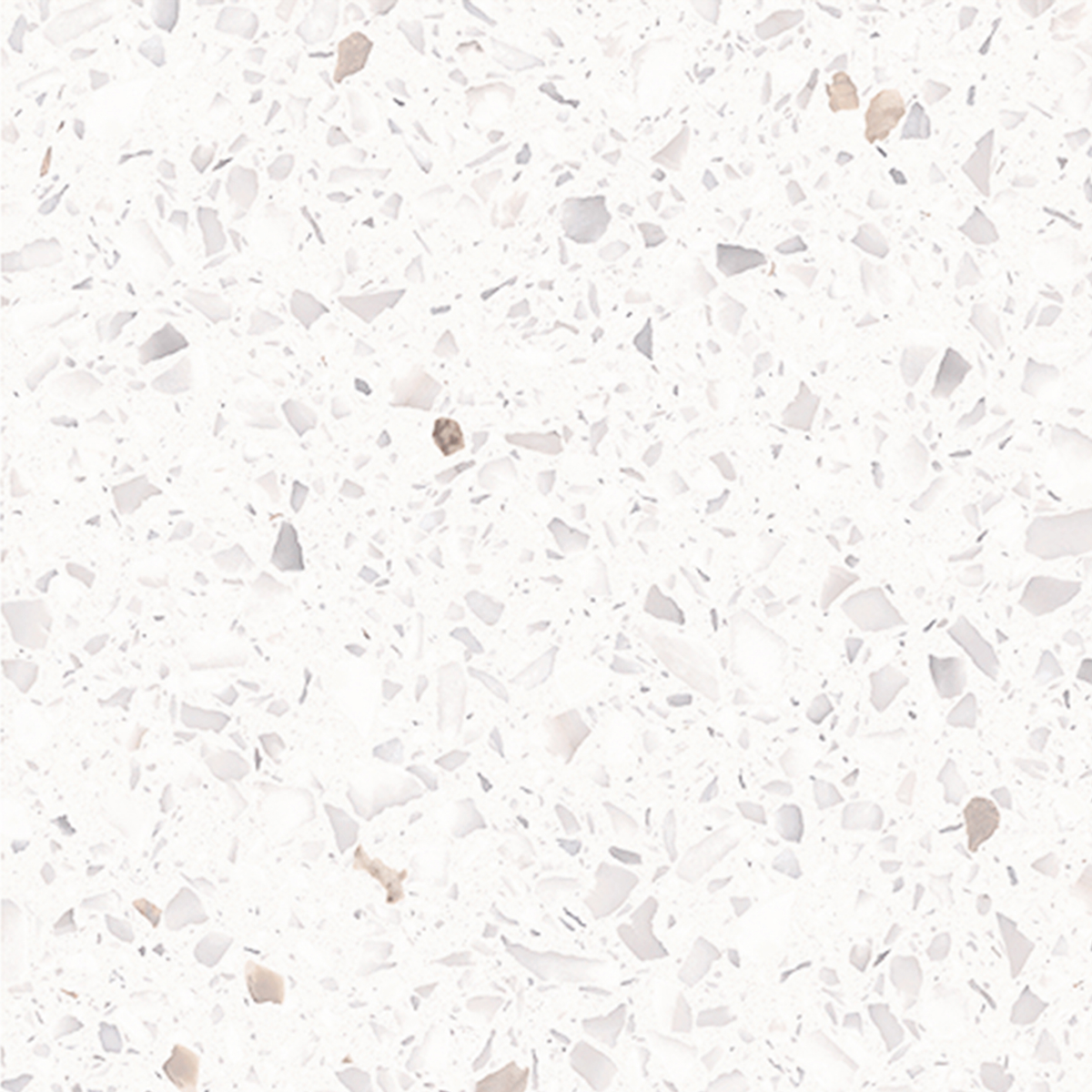 Terrazzo Snow White Hilite Textured Tile