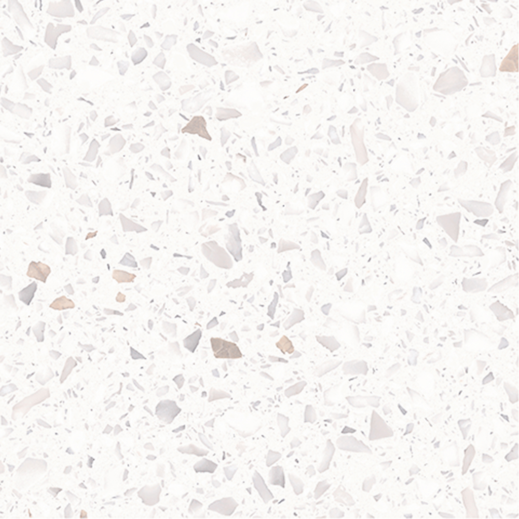 Terrazzo Snow White Hilite Textured Tile