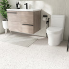 Terrazzo Snow White Hilite Textured Tile - lifestyle view