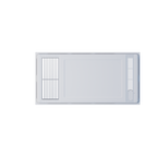 4 in 1 Bathroom Heater 600 Series (Flat Panel)Matte White