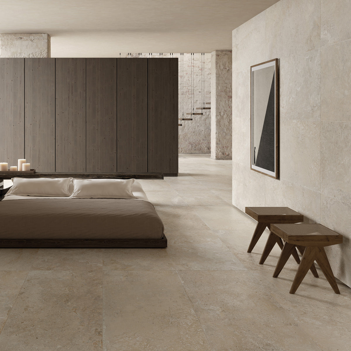 Dune Lineal Embossed Textured Tile - lifestyle view