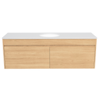 1500 Vanity Wall Hung White Gloss Under Mount Ceramic Basin SilkSurface Top