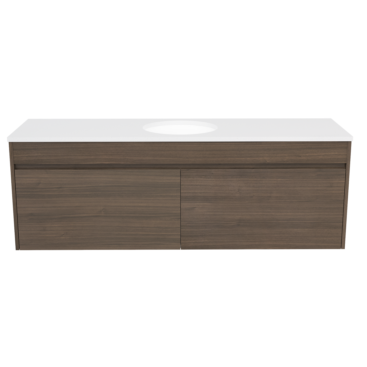 1500 Vanity Wall Hung White Gloss Under Mount Ceramic Basin SilkSurface Top