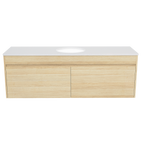 1500 Vanity Wall Hung White Gloss Under Mount Ceramic Basin SilkSurface Top